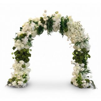 Green Flower Arch rental, event planning, party supplies, equipment rental, celebration, party rentals near me, professional setup