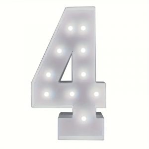 4FT Marquee Number 4,event planning, party supplies, equipment rental, celebration, party rentals near me, professional setup