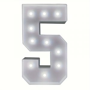 4FT Marquee Number 5, event planning, party supplies, equipment rental, celebration, party rentals near me, professional setup