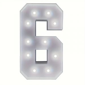 4FT Marquee Number 6, event planning, party supplies, equipment rental, celebration, party rentals near me, professional setup